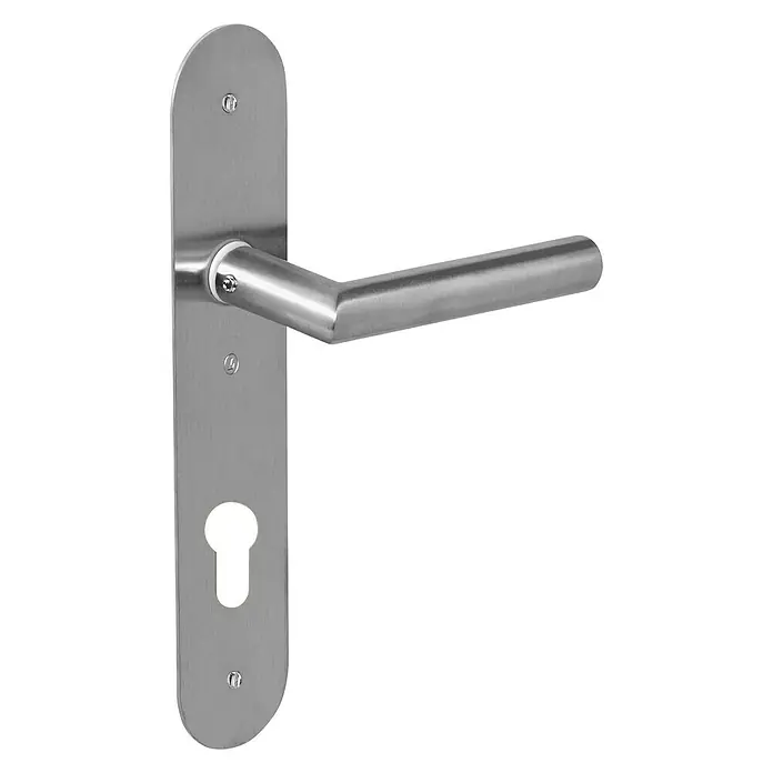 Portaferm Zimmertürgarnitur Madrid - Türstärke: 18 mm - 65 mm, Profilzylinder PZ, Matt - Diagonale Ansicht