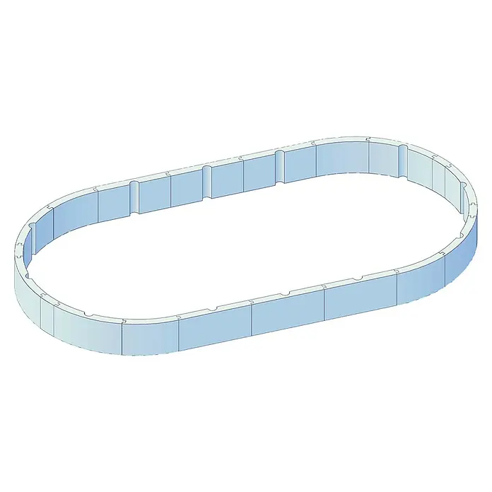 KWAD Pool-Isolationsset Protector T 60 - Passend für: KWAD Stahlwandbecken, B x L: 3,6 x 4,9 m, Form: Oval - Diagonale Ansicht