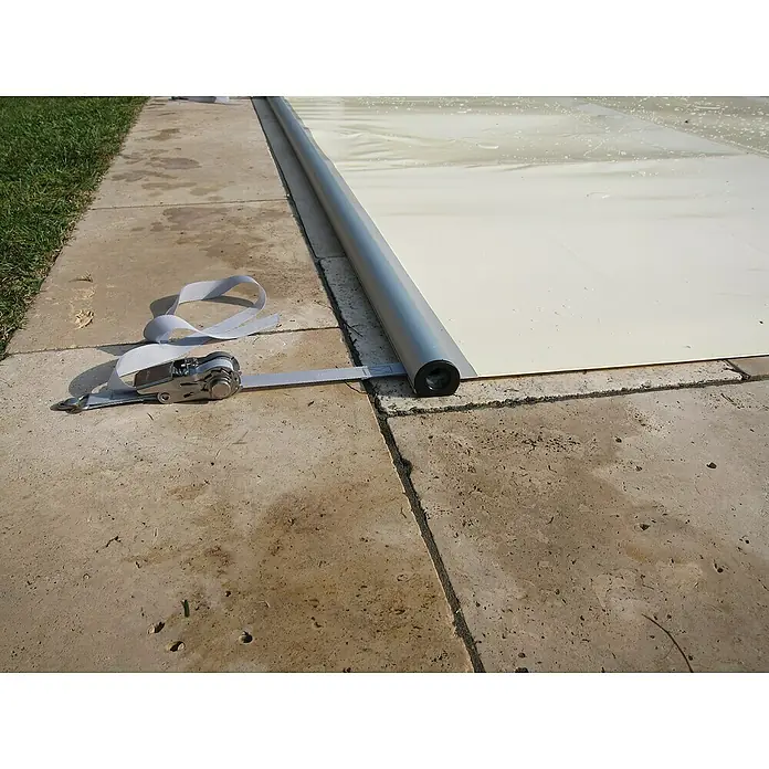 KWAD Pool-Abdeckplane Flex - L x B: 6,5 x 3,5 m, PVC, Sand - Stimmungsaufnahme