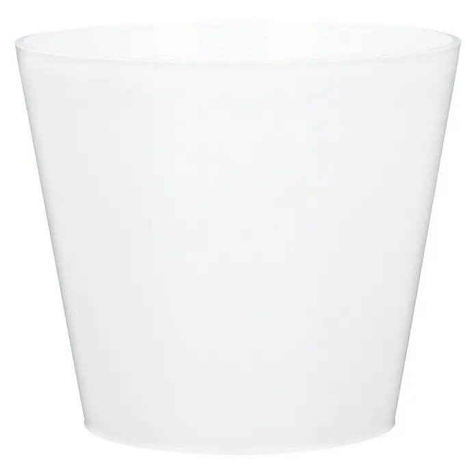 Scheurich Übertopf rund Purista - Außenmaß (Ø x H): 30 x 24,2 cm, Bianco, Kunststoff - Vorderansicht