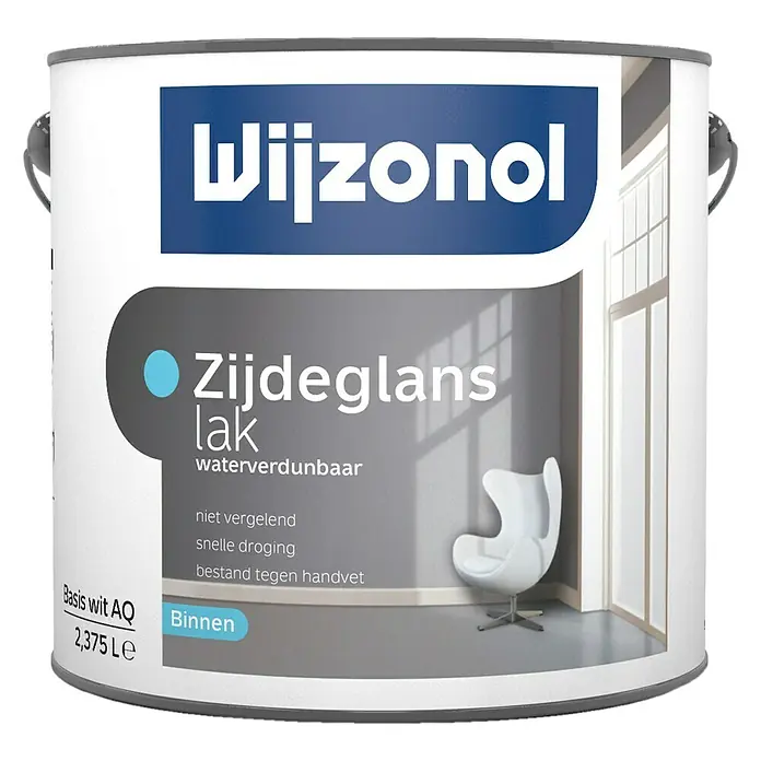 Wijzonol Lakverf Zijdeglans - 2,5 l, Zijdeglans - Vooraanzicht