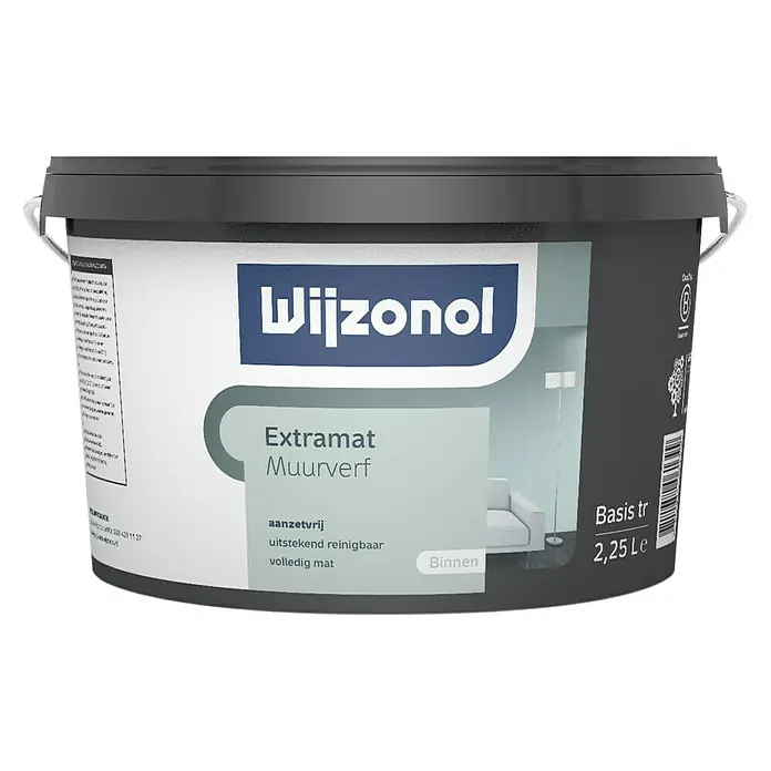 Wijzonol Muurverf Extramat BIOseries - 2,5 l, Extra mat - Vooraanzicht