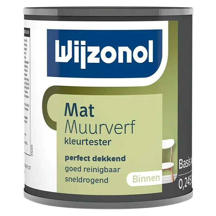 Wijzonol Muurverf Kleurtester - 250 ml, Mat - Vooraanzicht