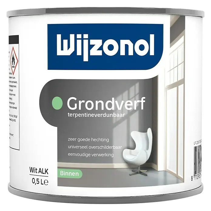 Wijzonol Grondverf Terpentineverdunbaar - Mengkleur basis, 500 ml - Vooraanzicht