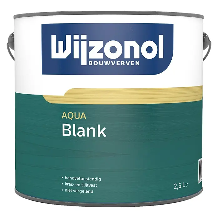 Wijzonol Blanke lak Aqua - Blank, 2,5 l, Zijdeglans - Vooraanzicht