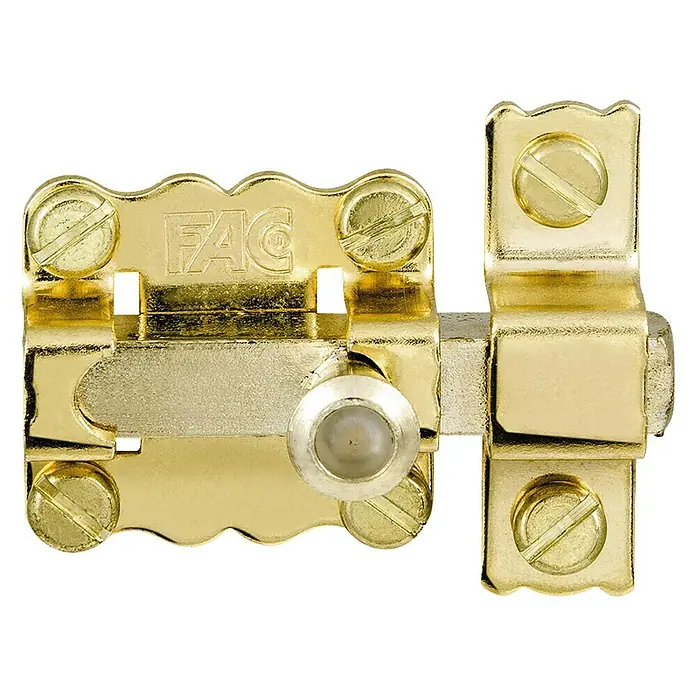 FAC Cerrojo 30-P/89 Dorado - L x An x Al: 32 x 40 x 12 mm