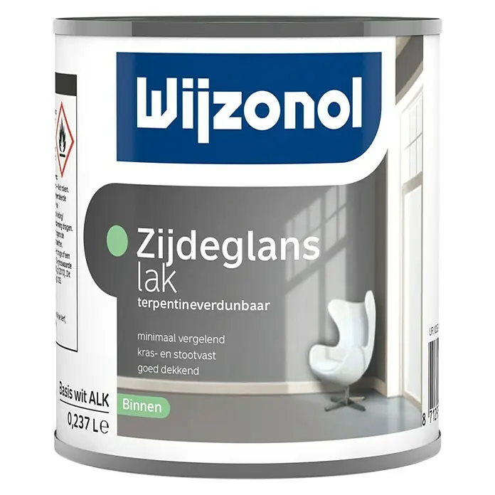 Wijzonol Lakverf Zijdeglans - 250 ml, Zijdeglans - Vooraanzicht