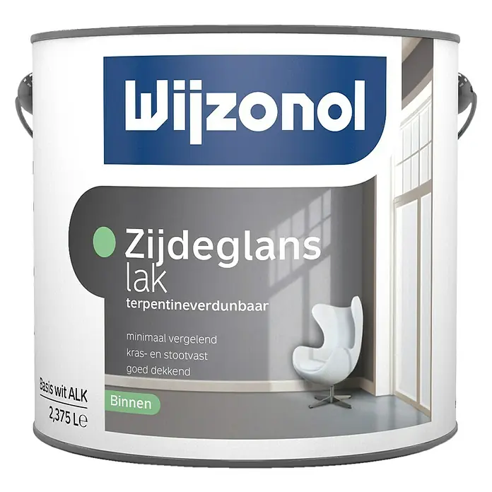 Wijzonol Lakverf Zijdeglans - 2,5 l, Zijdeglans - Vooraanzicht