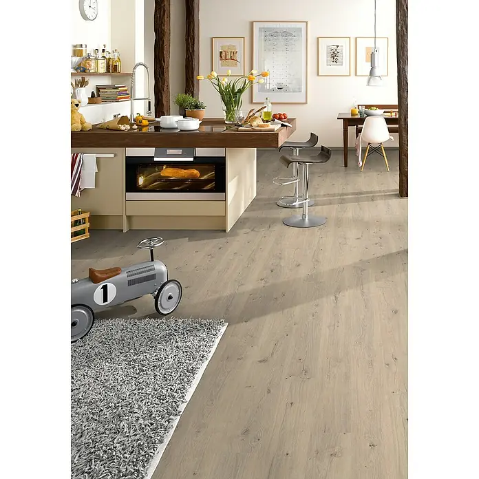 Laminat Cantaris Eiche natur - 1.292 x 193 x 7 mm, Landhausdiele - Stimmungsaufnahme