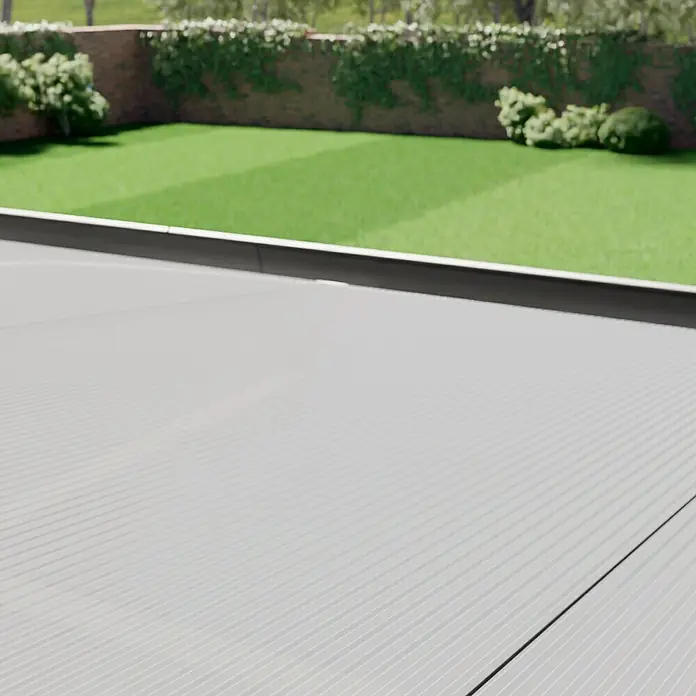 Terrassenüberdachung Compact Line - L x T: 304 cm x 250 cm, Polycarbonat, Anthrazitgrau, Transparent - Stimmungsaufnahme