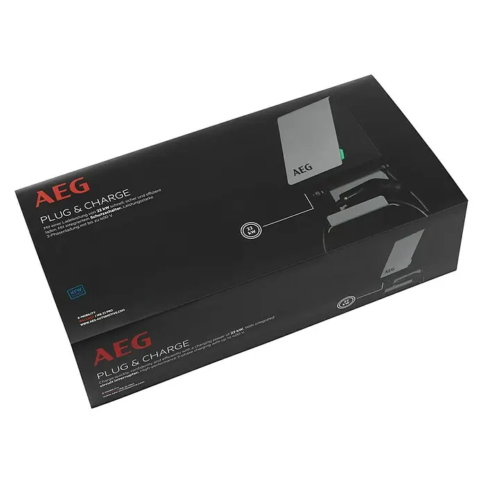 AEG E-Auto Ladestation Wallbox WB 11 - Ladeleistung: 11 kW - Diagonale Ansicht