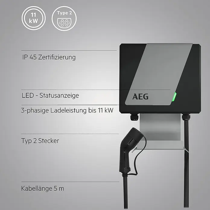 AEG E-Auto Ladestation Wallbox WB 11 PRO - Ladeleistung: 11 kW - Informationsansicht