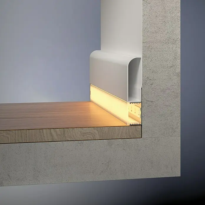 Paulmann Socle Profil Diffusor - 2 m, Aluminium, Eloxiert - Stimmungsaufnahme