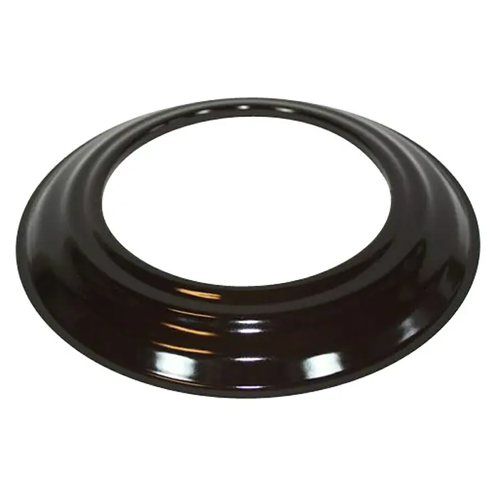 Ofenrohrrosette - Durchmesser: 120 mm, Emailliert, Braun - Diagonale Ansicht