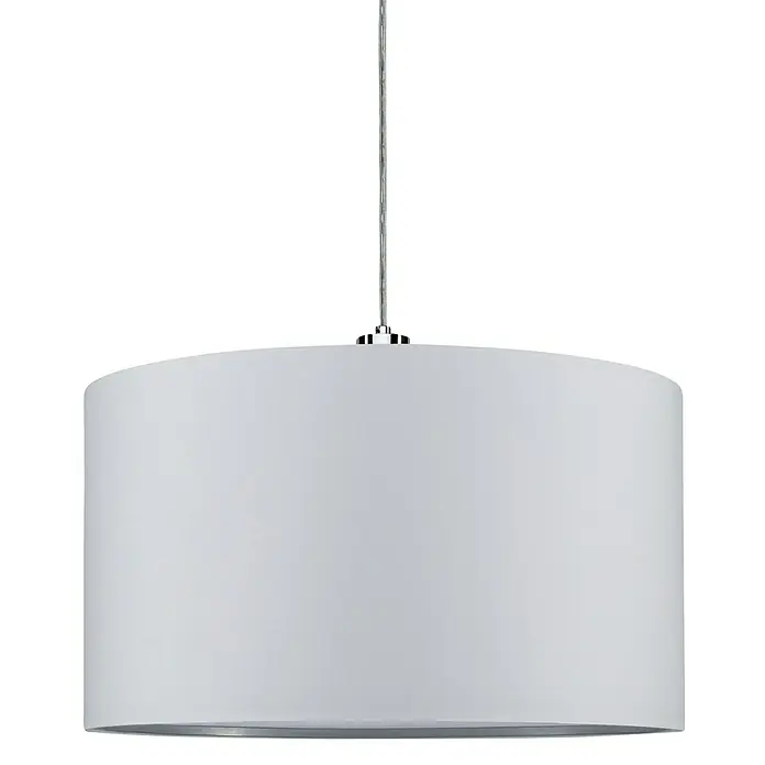 Paulmann URail 2Easy Lampenschirm Tessa - Durchmesser: 45 cm, Weiß, Textil, Form: Rund - Vorderansicht