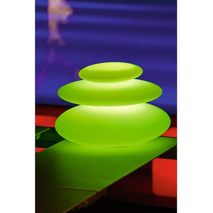 Ibelec Lámpara LED decorativa RGB Pierre Zen - 1 W, Blanco