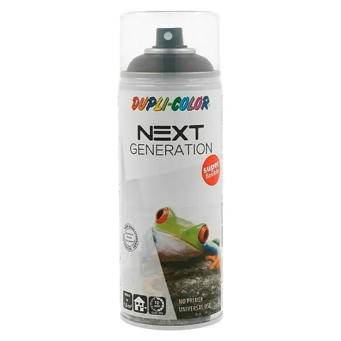 Dupli-Color Next Lak u spreju - Crne boje, Mat, 400 ml - Pogled sprijeda