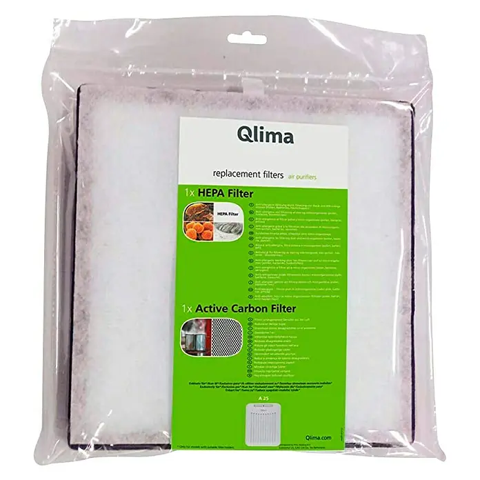 Qlima Filtro HEPA - Blanco, Purificador de aire A25 Qlima - Vista frontal