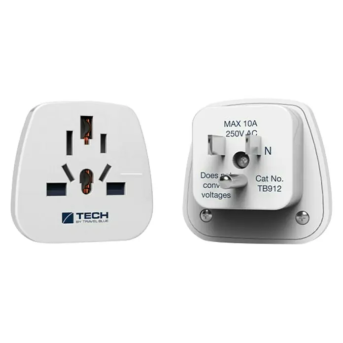 Adaptador de viaje EEUU - Blanco, Para interior - Vista angular