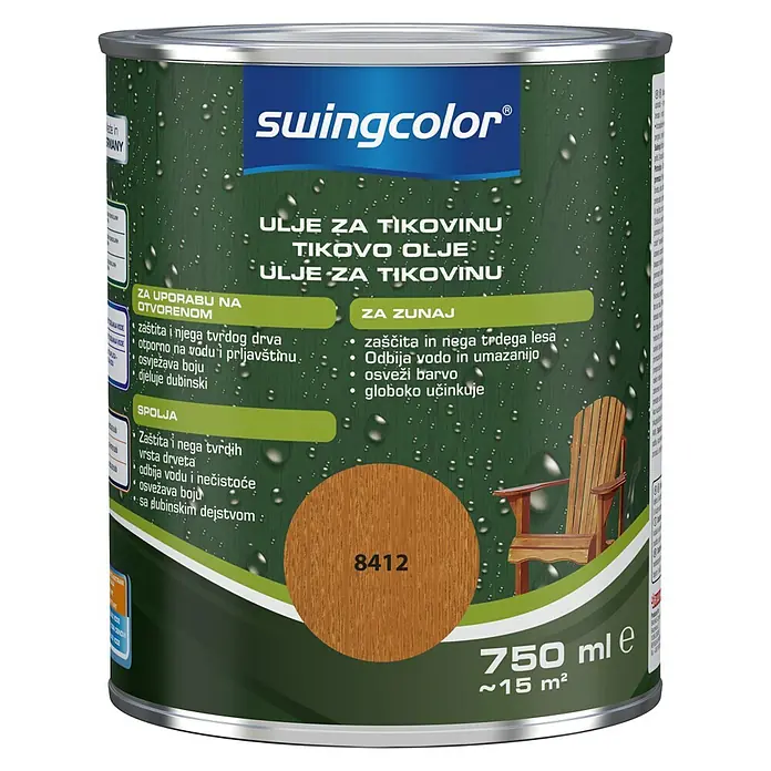 swingcolor Zaštitno ulje za drvo - 750 ml, Svilenkasti mat - Pogled sprijeda