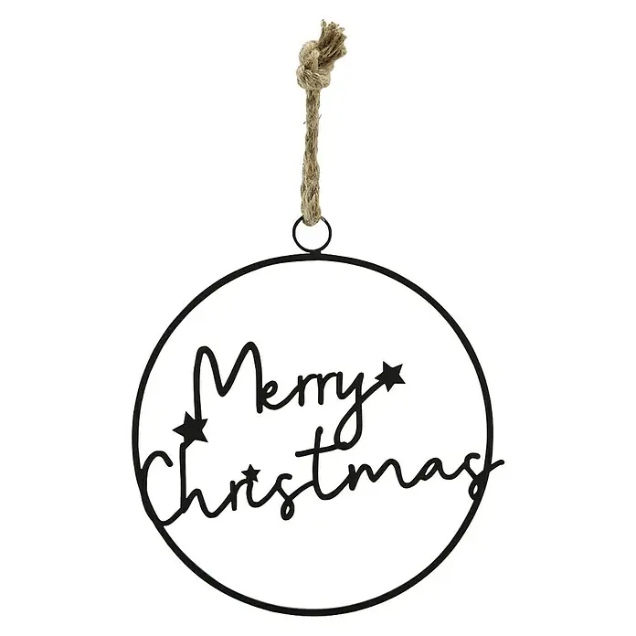 Deko-Anhänger Merry X-Mas - Rund, Durchmesser: 30 cm - Vorderansicht