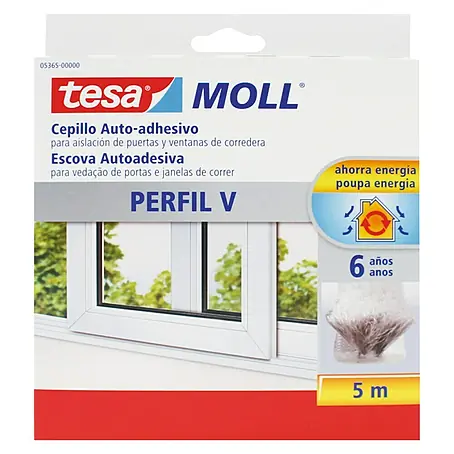 Tesa MOLL Cepillo Auto-adhesivo ventanas