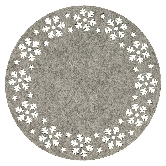 Tisch-Set - Hellgrau, Durchmesser: 38 cm - Ansicht von oben
