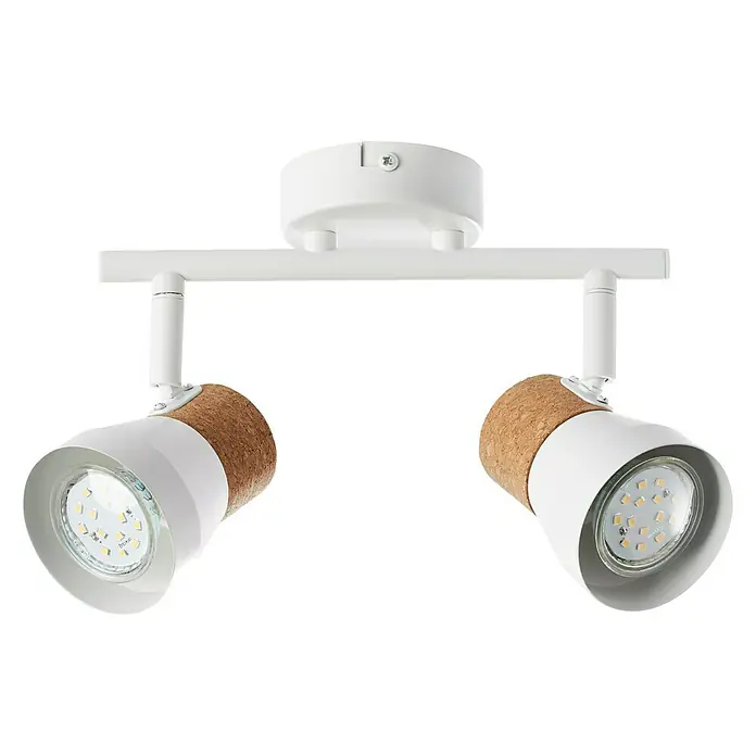 Brilliant Moka Deckenstrahler - 10 W, L x B x H: 8 x 30 x 16 cm, Weiß, GU10, 2 Stk. - Ansicht von unten