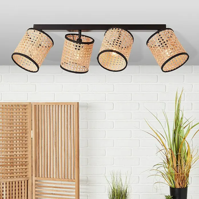 Brilliant Wiley Deckenstrahler - 42 W, L x B x H: 13 x 67 x 21 cm, Schwarz, E14 - Stimmungsaufnahme