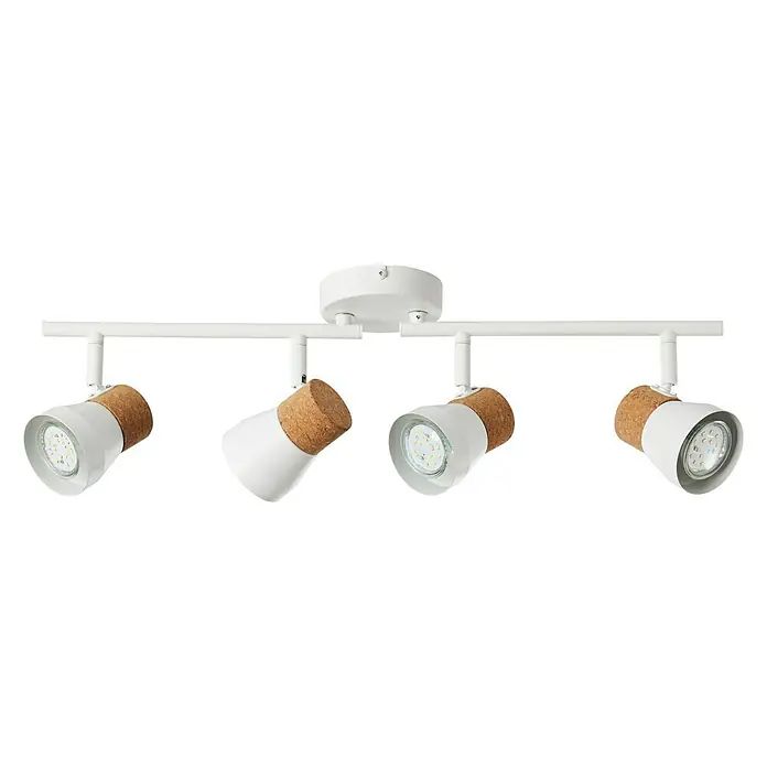 Brilliant Moka Deckenstrahler - 10 W, L x B x H: 10 x 61 x 16,5 cm, Weiß, GU10, 4 Stk. - Ansicht von unten
