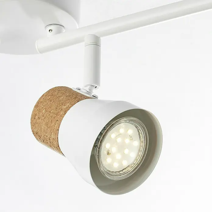 Brilliant Moka Deckenstrahler - 10 W, L x B x H: 10 x 61 x 16,5 cm, Weiß, GU10, 4 Stk. - Detailaufnahme