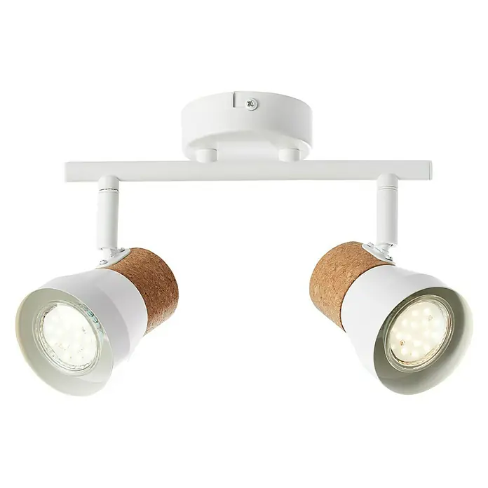 Brilliant Moka Deckenstrahler - 10 W, L x B x H: 8 x 30 x 16 cm, Weiß, GU10, 2 Stk. - Ansicht von unten