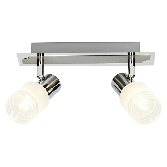 Brilliant Lea Deckenstrahler - 4 W, L x B x H: 7 x 34,5 x 14,5 cm, Eisen/Chrom, E14, 2 Stk. - Ansicht von unten