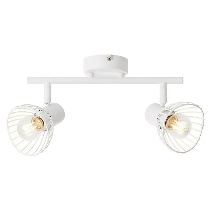 Brilliant Elhi Deckenstrahler - 40 W, L x B x H: 18 x 38 x 16,5 cm, Weiß, E14 - Vorderansicht