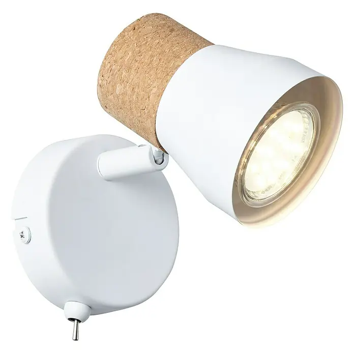 Brilliant Moka Deckenstrahler - 10 W, L x B x H: 13,5 x 8 x 9 cm, Weiß, GU10 - Diagonale Ansicht