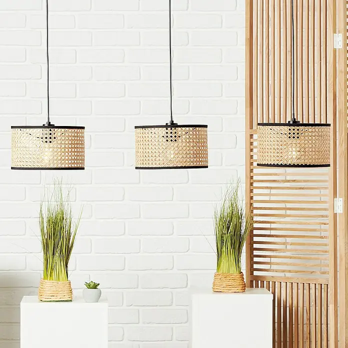 Brilliant Wiley Pendelleuchte - 52 W, L x B x H: 25 x 110 x 120 cm, Schwarz, E27 - Stimmungsaufnahme