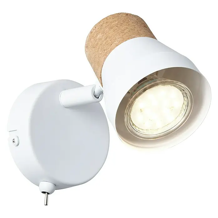 Brilliant Moka Deckenstrahler - 10 W, L x B x H: 13,5 x 8 x 9 cm, Weiß, GU10 - Diagonale Ansicht