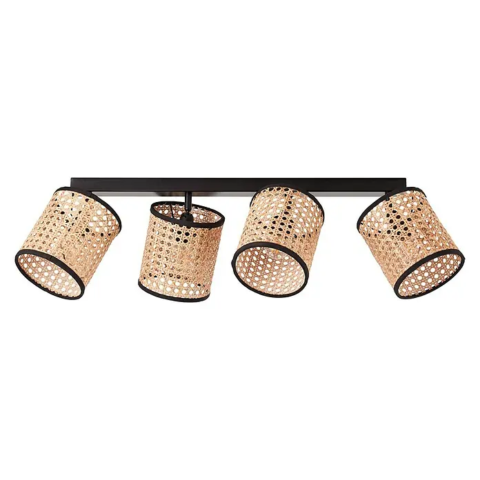 Brilliant Wiley Deckenstrahler - 42 W, L x B x H: 13 x 67 x 21 cm, Schwarz, E14 - Vorderansicht