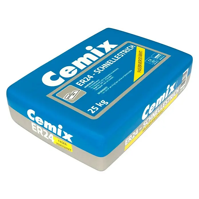 Cemix Schnellestrich ER24 - 25 kg - Diagonale Ansicht