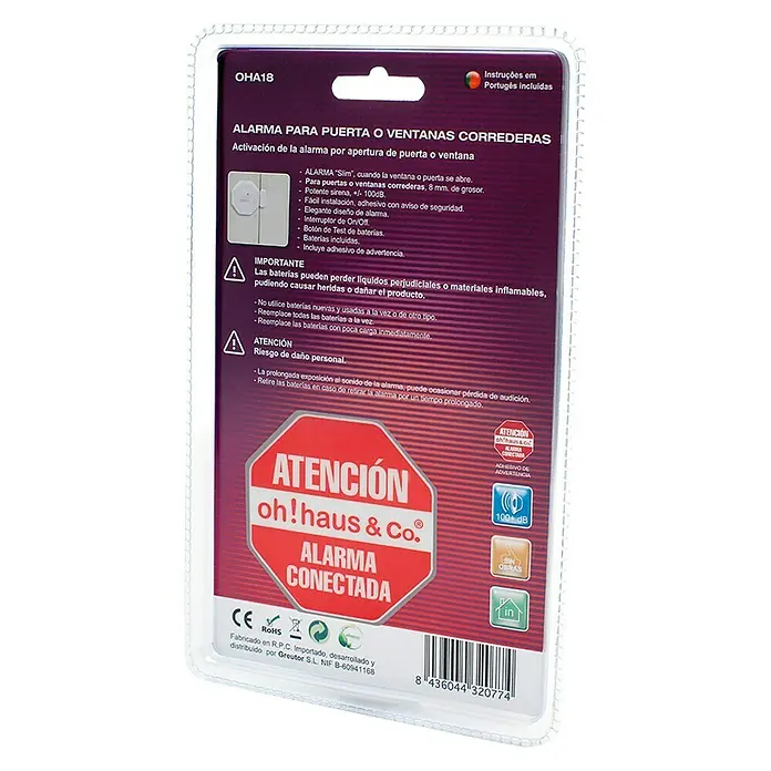 Alarma para ventana y puertas - Blanco