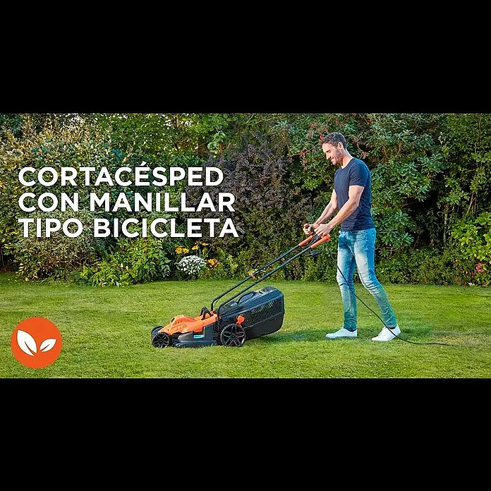Black+Decker Cortacésped eléctrico BEMW471BH-QS - 1.600 W, Ancho de corte: 0 cm - 38 cm