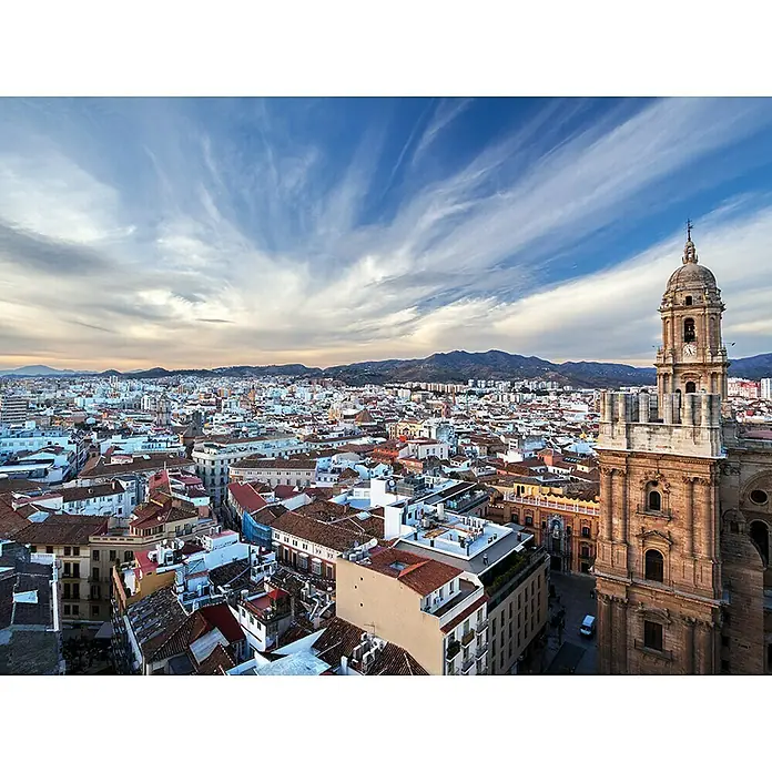 Póster Málaga - Vista Aerea Catedral, An x Al: 80 x 60 cm - Foto ambiente