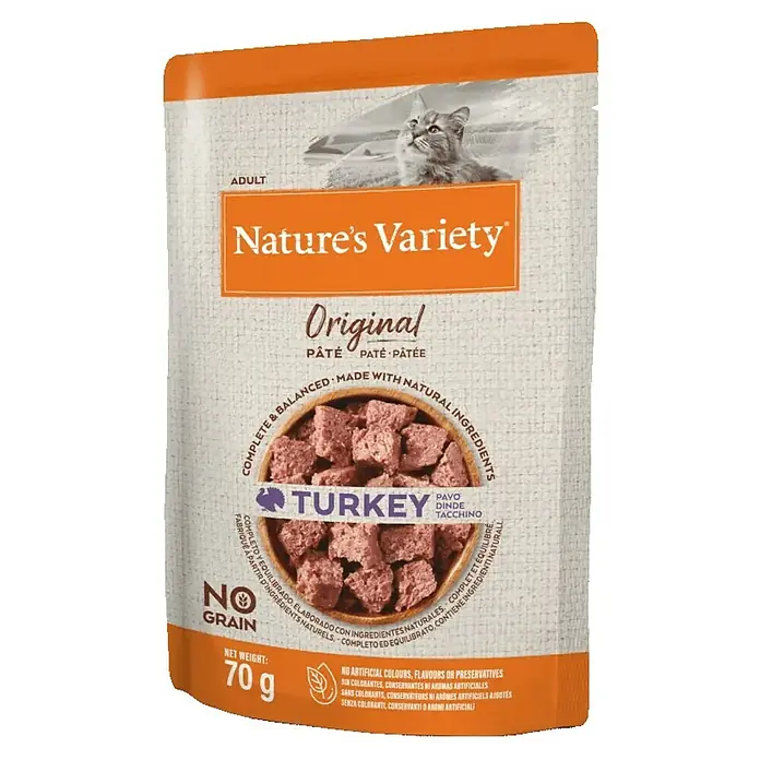 Nature's Variety Comida húmeda para gatos Original - 70 g, Pavo - Vista frontal