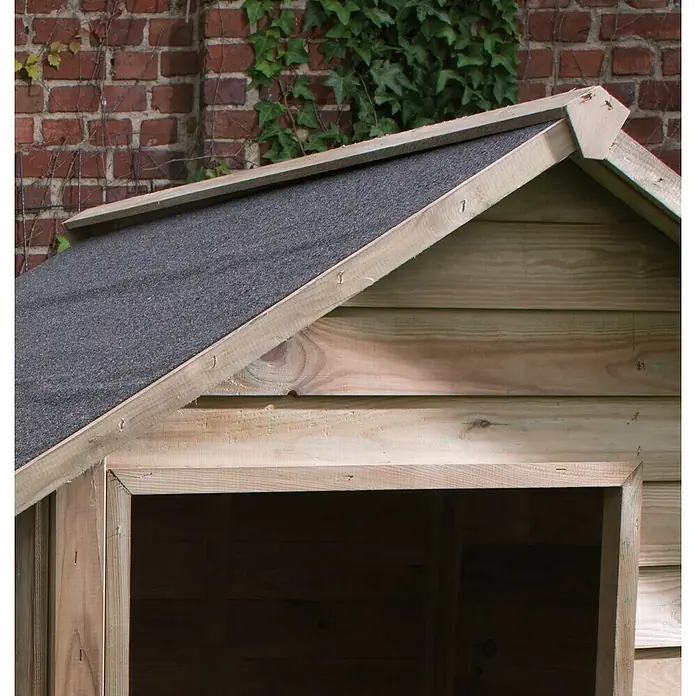 Forest-Style Caseta para perro Willow M - Natural, 120 x 114 x 100 cm, Madera de pino - Primer plano
