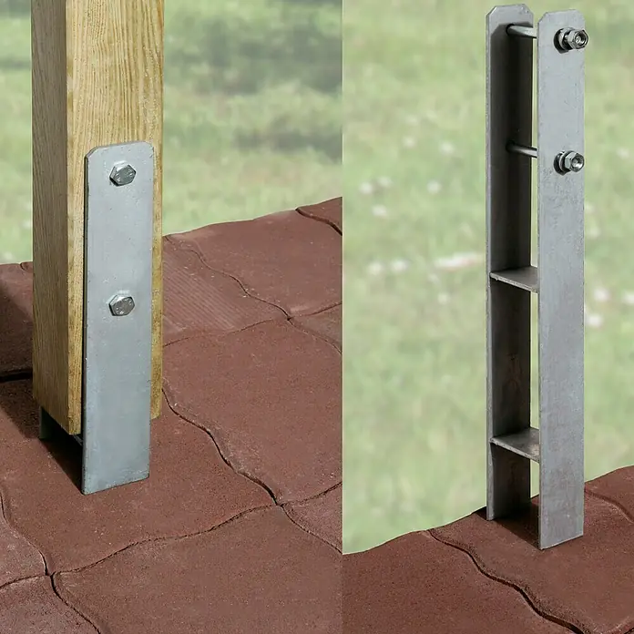 Weka H-Anker - 2 Stk., Passend für: Pfosten 9 x 9 cm - Detailaufnahme