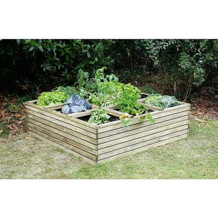 Forest-Style Huerto urbano Basil - 120 x 120 x 36 cm, Madera - Foto ambiente