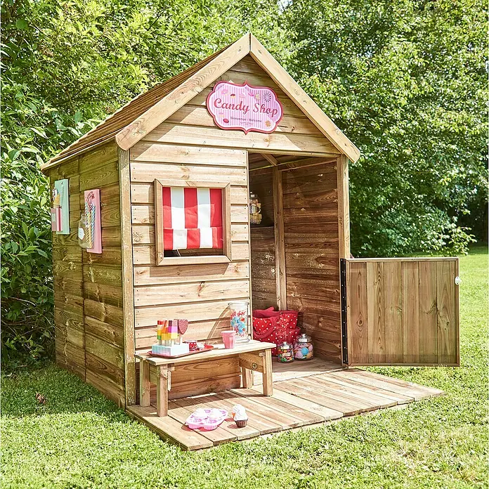 Forest-Style Caseta infantil Heidi - 164,4 x 123 x 158,5 cm, Natural - Foto ambiente