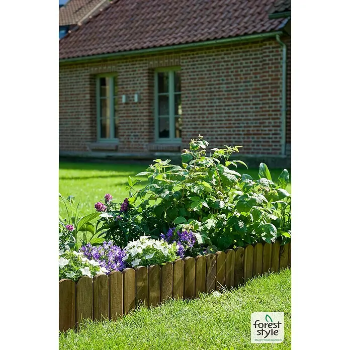 Forest-Style Bordura enrollable Piloux - L x An x Al: 120 x 5,5 x 20 cm, Madera - Foto ambiente