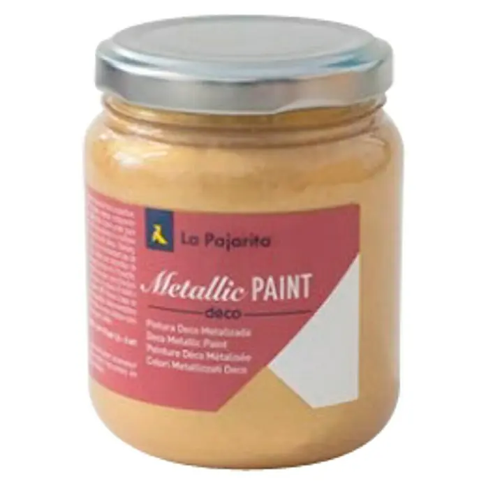 La Pajarita Pintura Metallic Paint - Rich gold, 175 ml, Brillante - Vista frontal