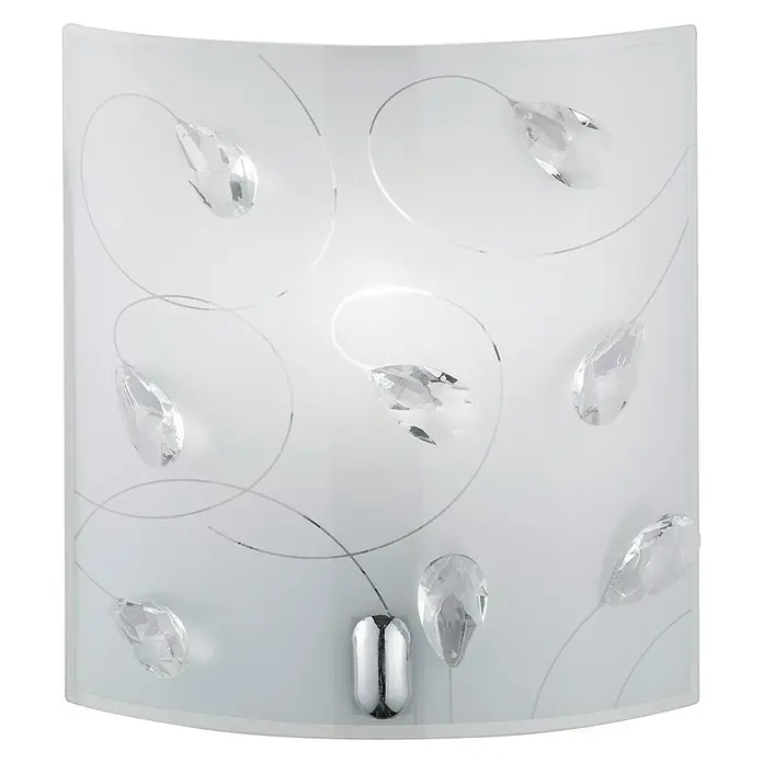 Trio Lighting Aplique de pared Carbonado - 40 W, L x An x Al: 10 x 20 x 22 cm, Cromo, E14 - Vista frontal